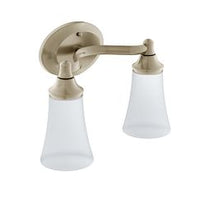 BRUSHED NICKEL TWO GLOBE BATH LIGHT