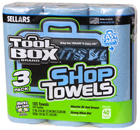 Blue Shop Towels, 3-Roll Pack