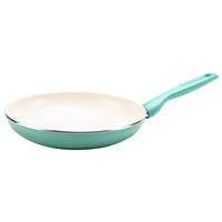 GreenPan Rio Ceramic Coated Aluminum Fry Pan 10 in. Turquoise