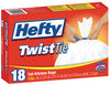 Hefty 13 gal Tall Kitchen Bags Twist Tie 18 pk