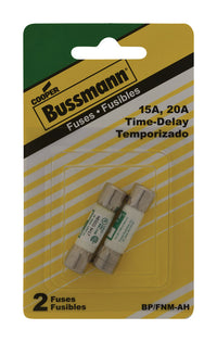 Bussmann 15, 20 amps Time Delay Cartridge Fuse 2 pk (Pack of 2)