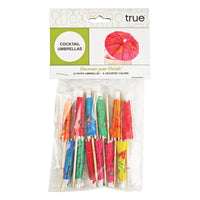 TRUE Assorted Paper/Wood Umbrella Appetizer Picks (Pack of 12).