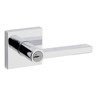 Kwikset SmartKey Halifax Satin Nickel Keyed Entry Lever KW1 1-3/4 in.