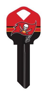 Hillman Tampa Bay Buccaneers Painted Key House/Office Universal Key Blank Single sided (Pack of 6)