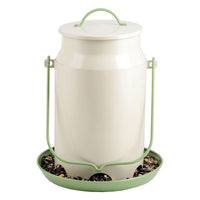 Perky-Pet Wild Bird 5 lb Metal Milk Pail Bird Feeder 5 ports