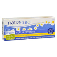 Natracare 1000 Organic All Cotton Non- Applicator Tampons 20 Count