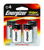 Energizer Max C Alkaline Batteries 4 pk Carded (Pack of 12)