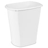 Sterilite 10528006 5.5 Gallon White Rectangular Waste Basket (Pack of 6)