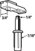 Prime-Line Matte White Nylon Pivot Set 1 pk