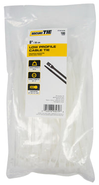 Low-Profile Cable Tie, 8-In., 100-Pk.