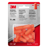 3M 32 dB Soft Foam Disposable Ear Plugs Orange 8 pair