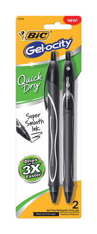 BIC Gel-ocity Black Retractable Gel Pen (Pack of 6)