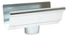 Amerimax 4 in. H X 4 in. W X 8 in. L Metallic Galvanized Steel K Gutter End with Drop