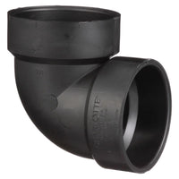 Charlotte Pipe 2 in. Hub X 2 in. D Hub ABS Elbow