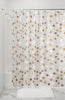 iDesign 72 in. H X 72 in. W Multicolored Metallic Gilly Dot Shower Curtain PEVA