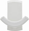 High & Mighty White Plastic Rectangular Decorative Hooks 20 lb. cap. (Pack of 4)