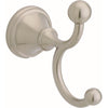 Delta Crestfield 3.75 in. H X 3.9 in. W X 2 in. L Satin Nickel Double Robe Hook