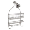 InterDesign York Lyra Jumbo 4 in. H x 15 in. W x 21 in. L Satin Nickel Silver Shower Caddy - Deal of The Week