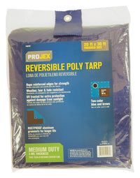 Projex 20 ft. W X 30 ft. L Medium Duty Polyethylene Reversible Tarp Blue/Brown