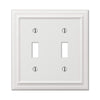 Amerelle Continental White 2 gang Die-Cast Metal Toggle Wall Plate 1 pk