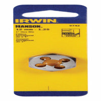 Irwin Hanson High Carbon Steel Metric Hexagon Die 12 - 1.25 mm 1 pc