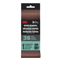 3M Rapid Removal 24 in. L x 3 in. W Aluminum Oxide Sanding Belt 36 Grit Coarse 1 pc.