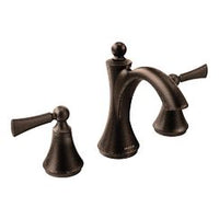 Oil rubbed bronze two-handle high arc bathroom faucet