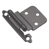 Hickory Hardware 2.34 in. W X 2.63 in. L Black Steel Self-Closing Hinge 2 pk (Pack of 25)