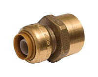 SharkBite 3/8 in. Push X 1/2 in. D Female Brass Connector