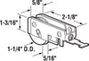 Prime-Line 1-1/4 in. D X 5/16 in. L Nylon/Steel Roller Assembly 1 pk