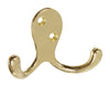 National Hardware Polished Brass Gold Zinc 3 in. L Double Hook 35 lb 1 pk