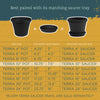 Bloem Terra Black Plastic UV-Resistant Tapered Planter 8.5 H x 10 Dia. in.