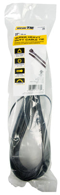 Super Heavy Duty Cable Tie, UV Black, 22-In., 25-Pk.