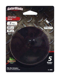 Gator 3 in. D X 3/8 in. Aluminum Oxide Metal Cut-Off Blade 5 pc