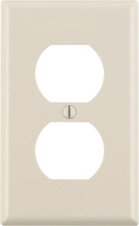 Leviton Almond 1 gang Thermoset Plastic Duplex Wall Plate 1 pk