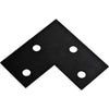 National Hardware 6 in. H X 3 in. W X 0.125 in. D Black Carbon Steel Flat Corner Plate (Pack of 5).