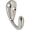 National Hardware 1.47 in. L Satin Nickel Silver Zinc Clothes Hook 35 lb. cap. 1 pk