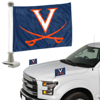 University of Virginia Ambassador Car Flags - 2 Pack