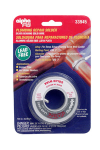 Alpha Fry 3 oz. Lead-Free Plumbing Solder 0.125 in. Dia. Silver-Bearing Alloy 1 pc.