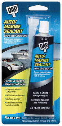 DAP Silicone Clear Vibration-Resistant Auto/Marine Sealant 2.8 oz.