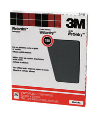 3M 11 in. L X 9 in. W 150 Grit Silicon Carbide Sandpaper 25 pk