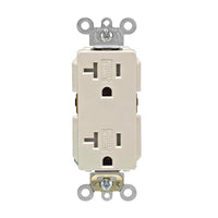 Leviton Decora Plus 20 amps 125 V Duplex Light Almond Outlet 5-20R 1 pk