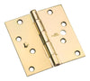 National Hardware 4 in. L Bright Brass Door Hinge (Pack of 5)