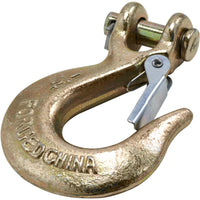 3256BC 1/4" Clevis Slip Hook with Latch - Yello Chromate