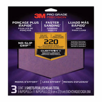 3M Pro Grade Precision 11 in. L X 9 in. W 220 Grit Ceramic Sanding Sheet 3 pk