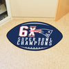 NFL - New England Patriots 6X Super Bowl Champions Football Rug - 20.5in. x 32.5in.