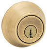 Kwikset  Antique Brass  Metal  Deadbolt