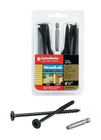 FastenMaster HeadLok No. 10 Star Steel Coarse Tread Epoxy Wood Screws 4.5 in. L