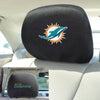 NFL - Miami Dolphins  Embroidered Head Rest Cover Set - 2 Pieces