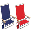 RIO Brands 5-Position Assorted Beach Folding Chair (Pack of 4)